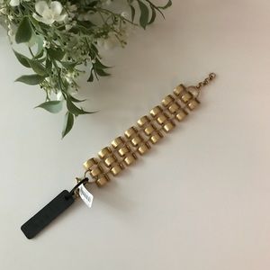 🆕 J Crew barrel link gold bracelet